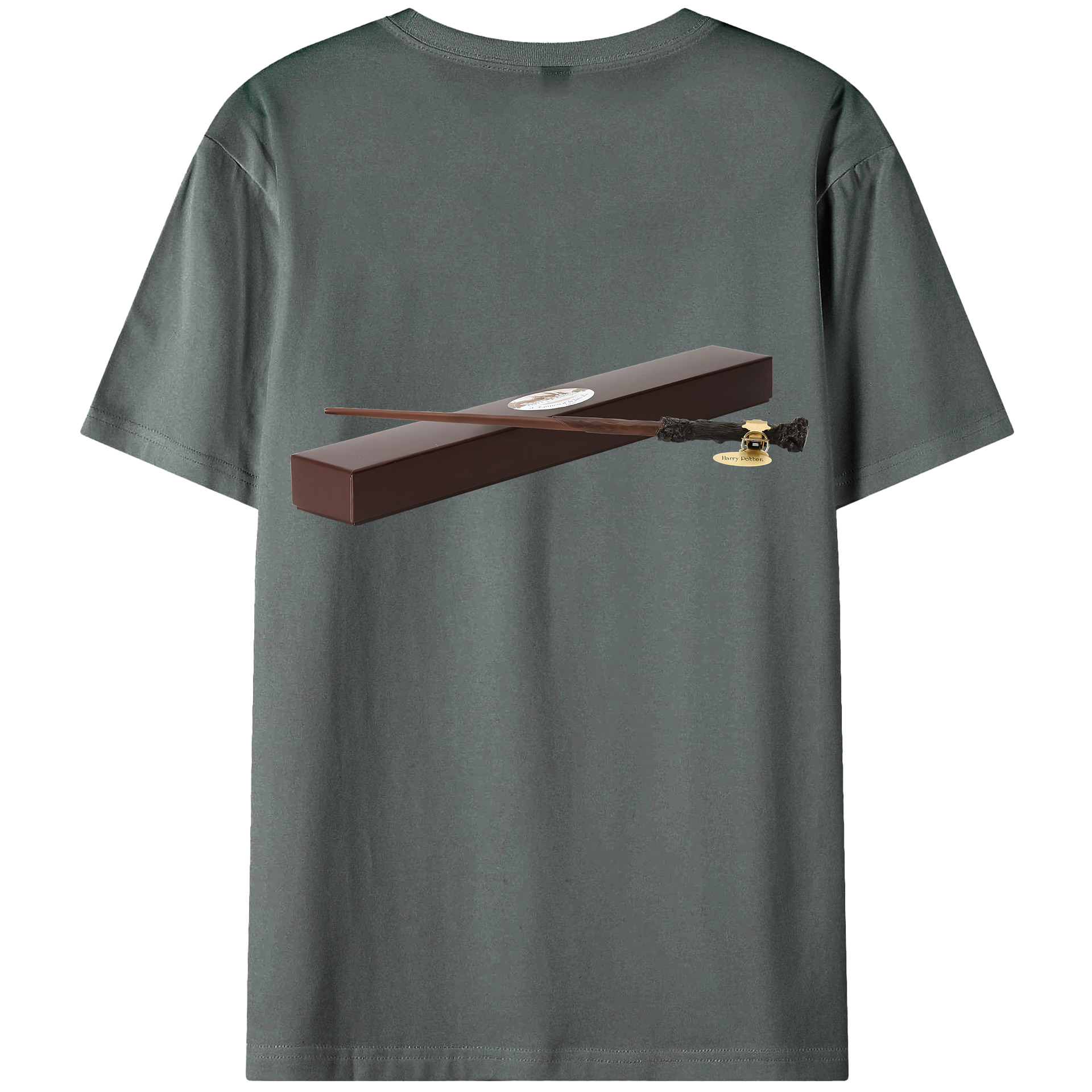 （画像用） Harry Potter ハリー・ポッターシリーズ 綿100％ メンズ半袖Tシャツ（バックプリント） 通気性